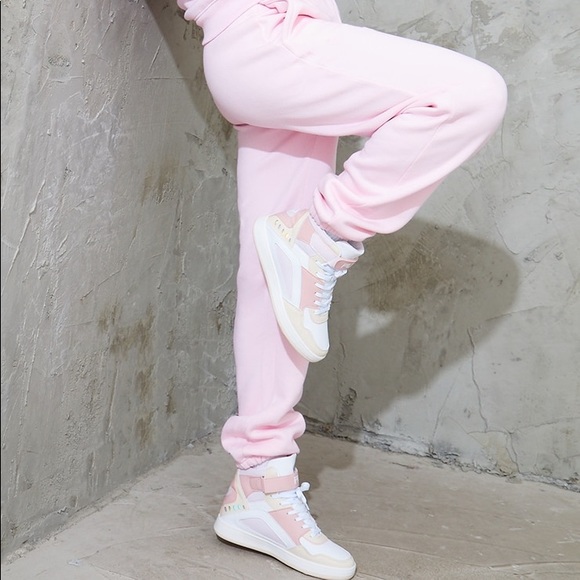 COPY - Baby Pink Ultimate Oversized Sweatshirt & Baby Pink Sweat Pant Joggers - Picture 2 of 2